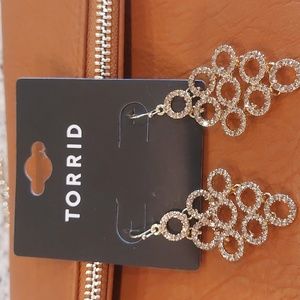 Torrid Gold Multi Circle Dangle Earrings NWT